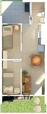 Hiraya Homes Rowhouse - Dressed-up Floorplan
