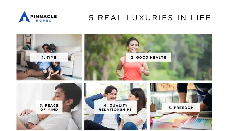 Real Luxuries in Life Infographic
